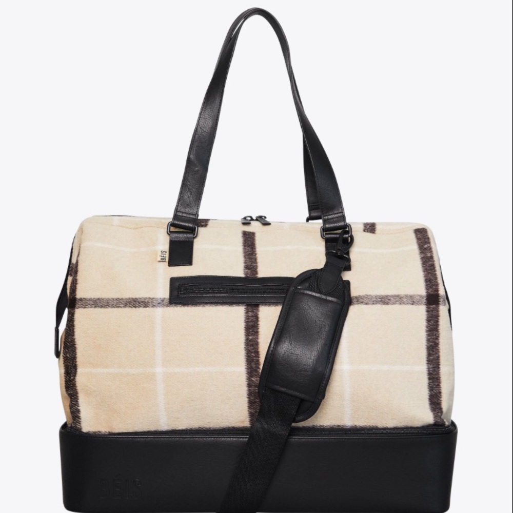Beis original plaid weekender